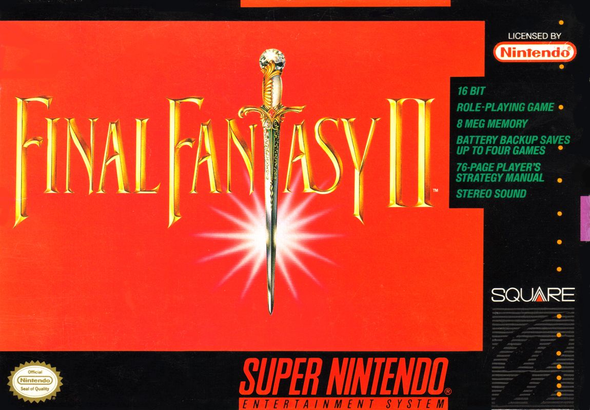 Final Fantasy II box art for Super Nintendo